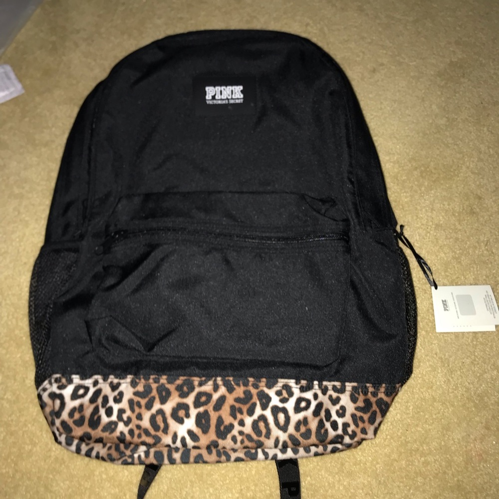 Victoria secret pink backpack leopard print